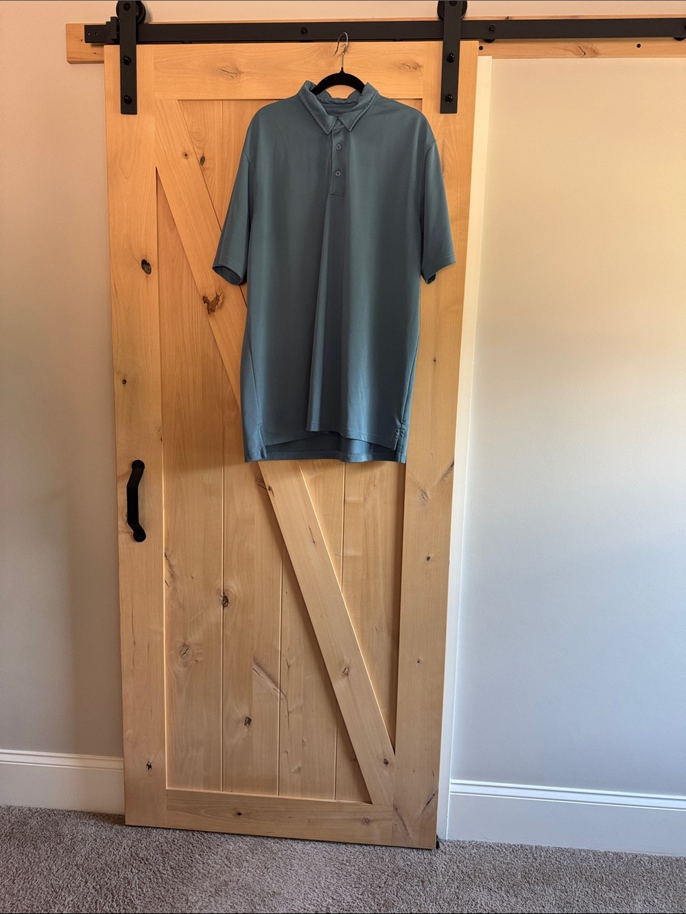 Men's Short-Sleeve Polo in Slate Teal